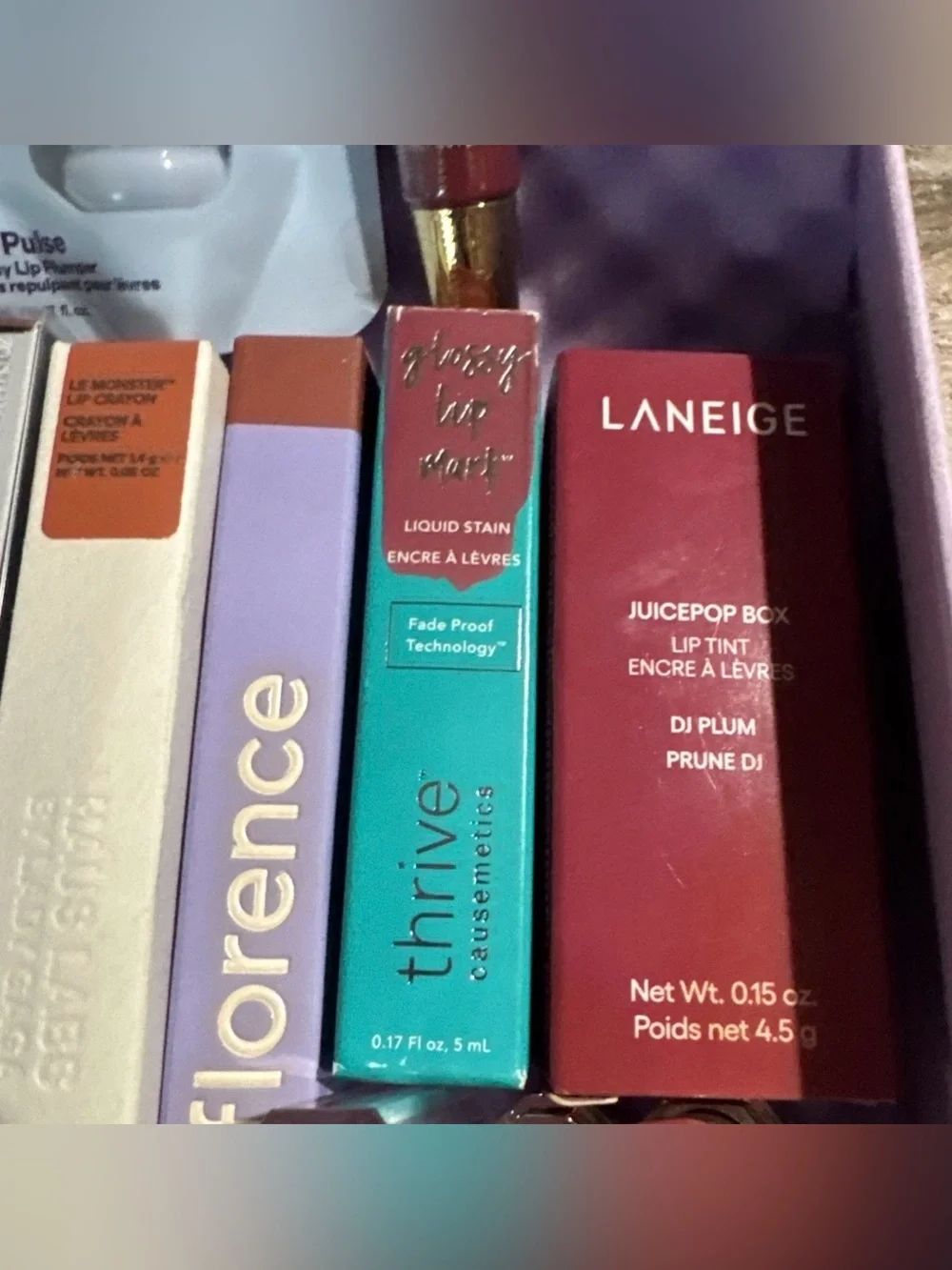 11 PCS Kosas Huda Beauty Buxom Lancôme Laneige Florence by Mills NAKERY A15 Lot